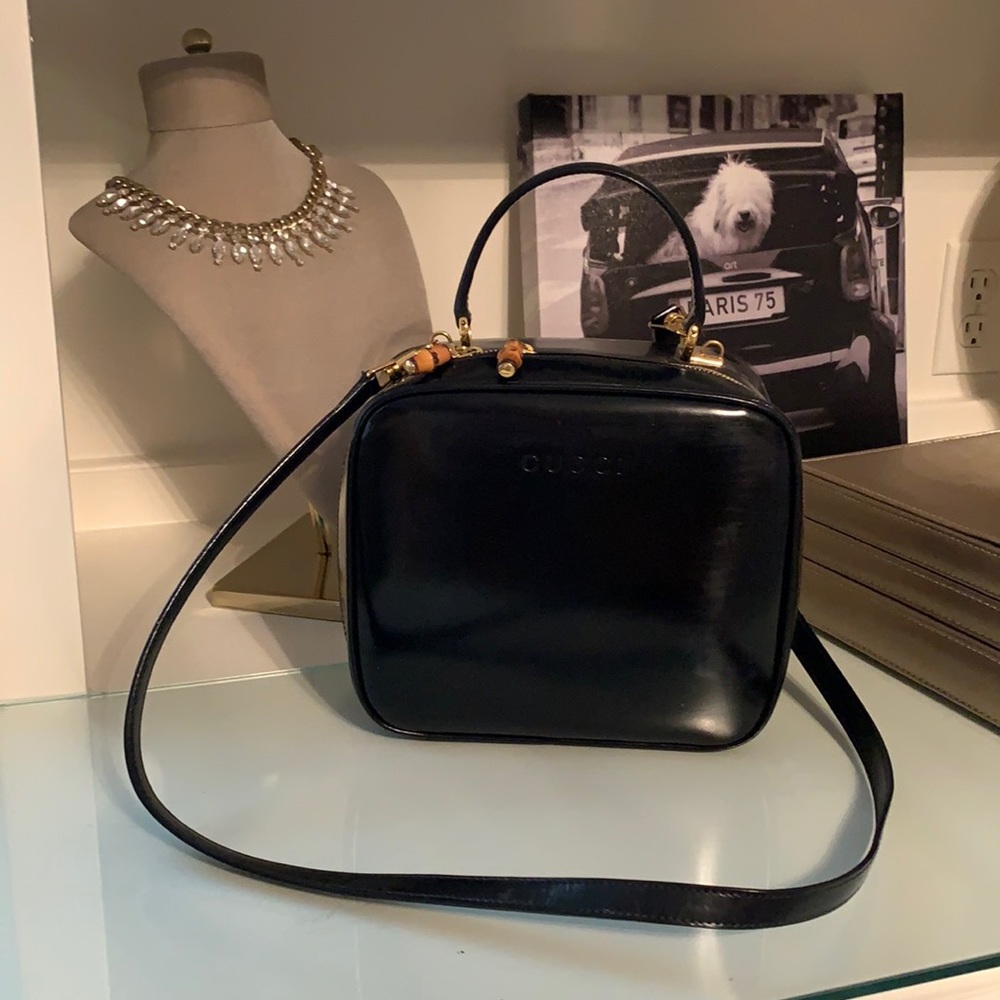 Gucci Vintage Lunch Tote Case Vanity Bag